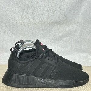 Adidas Womens Triple Black NMD R1 Running Athletic Sneakers Shoes SZ 8.5